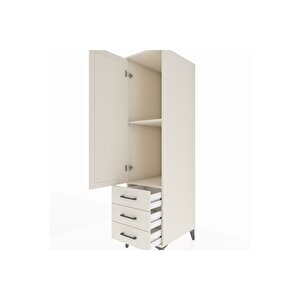 Kronos Dolap 2 Raflı 3 Çekmeceli Tek Kapaklı 44x59x182 Aytaşı-aytaşı