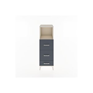 Hyperion Dolap Tek Raflı 3 Çekmeceli 44x44x134 Aytaşı-antrasit