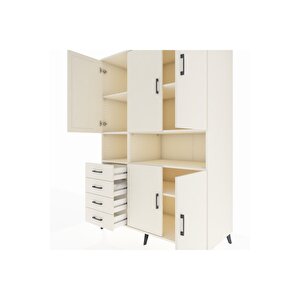 Kronos Dolap 7 Raflı 4 Çekmeceli 5 Kapaklı 132x59x195 Aytaşı-aytaşı/aytaşı