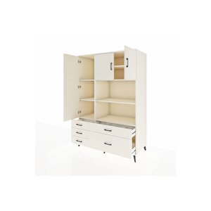 Kronos Dolap 7 Raflı 5 Çekmeceli 3 Kapaklı 132x59x195 Aytaşı-aytaşı/aytaşı