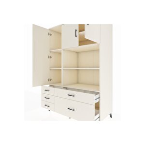 Kronos Dolap 7 Raflı 5 Çekmeceli 3 Kapaklı 132x59x195 Aytaşı-aytaşı/aytaşı