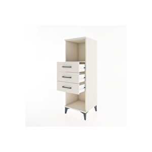 Hyperion Dolap Tek Raflı 3 Çekmeceli 44x44x134 Aytaşı-aytaşı