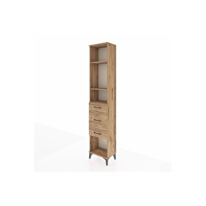 Arges Dolap 3 Raflı 3 Çekmeceli 44x30x221 Çam-çam