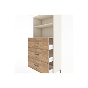 Hyperion Dolap 2 Raflı 3 Çekmeceli 88x44x182 Aytaşı-çam