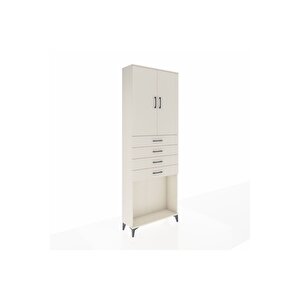 Arges Dolap 3 Raflı 4 Çekmeceli 2 Kapaklı 88x30x243 Aytaşı-aytaşı