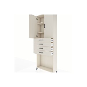 Arges Dolap 3 Raflı 4 Çekmeceli 2 Kapaklı 88x30x243 Aytaşı-aytaşı