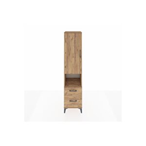 Hyperion Dolap 4 Raflı 2 Çekmeceli Tek Kapaklı 44x44x195 Çam-çam