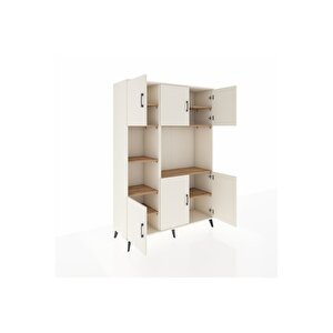 Hyperion Dolap 9 Raflı 6 Kapaklı 132x44x195 Aytaşı-aytaşı/çam