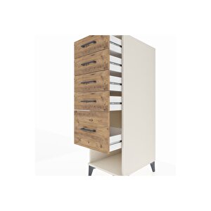 Kronos Dolap 5 Çekmeceli 44x59x134 Aytaşı-çam