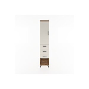 Hyperion Dolap 3 Raflı 3 Çekmeceli Tek Kapaklı 44x44x221 Çam-aytaşı