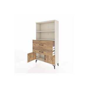 Arges Dolap 2 Raflı 2 Çekmeceli 2 Kapaklı 88x30x163 Aytaşı-çam