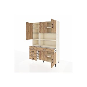 Hyperion Gardrop 9 Raflı 5 Çekmeceli 5 Kapaklı 132x44x195 Aytaşı-çam