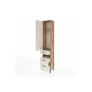 Arges Dolap 3 Raflı 3 Çekmeceli Tek Askılı 44x30x221 Çam-aytaşı