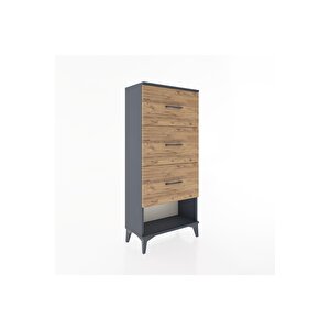Hyperion Dolap 3 Çekmeceli 60x44x134 Antrasit-çam