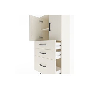 Arges Dolap 2 Raflı 3 Çekmeceli 2 Kapaklı 60x30x134 Aytaşı-aytaşı