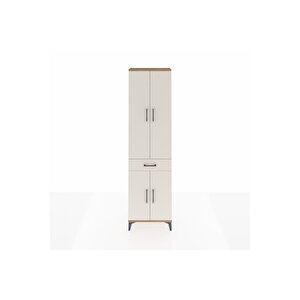 Arges Dolap 3 Raflı Tek Çekmeceli Tek Askılı 60x30x221 Çam-aytaşı