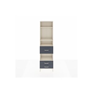 Arges Dolap 4 Raflı 3 Çekmeceli 60x30x221 Aytaşı-antrasit