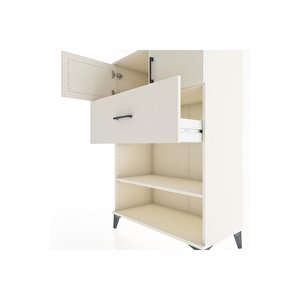 Hyperion Dolap 2 Raflı Tek Çekmeceli 2 Kapaklı 88x44x134 Aytaşı-aytaşı