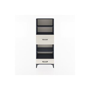 Arges Dolap 4 Raflı 2 Çekmeceli 60x30x163 Antrasit-aytaşı