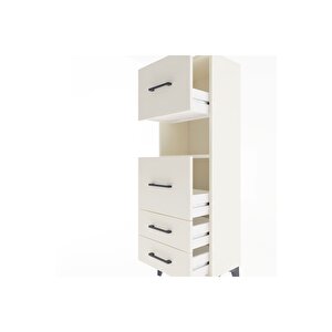 Arges Dolap Tek Raflı 4 Çekmeceli 44x30x134 Aytaşı-aytaşı