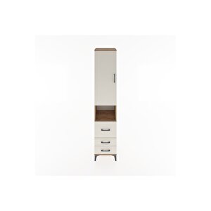 Hyperion Dolap 3 Raflı 3 Çekmeceli Tek Askılı 44x44x221 Çam-aytaşı