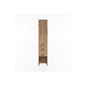 Hyperion Dolap 3 Raflı 3 Çekmeceli Tek Kapaklı 44x44x221 Çam-çam