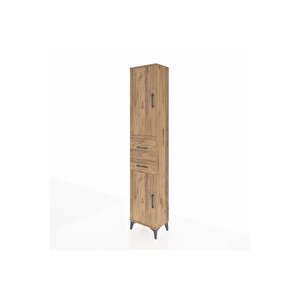 Arges Dolap 4 Raflı 2 Çekmeceli 2 Kapaklı 44x30x221 Çam-çam