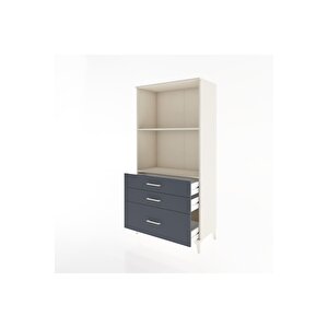 Hyperion Dolap 2 Raflı 3 Çekmeceli 88x44x182 Aytaşı-antrasit