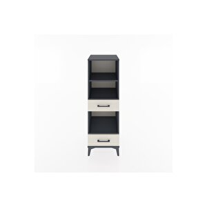 Hyperion Dolap 3 Raflı 2 Çekmeceli 44x44x134 Antrasit-aytaşı