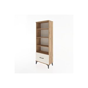 Arges Dolap 4 Raflı Tek Çekmeceli 60x30x163 Çam-aytaşı