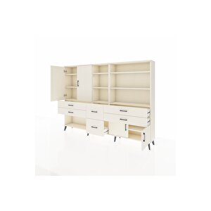 Arges Dolap 10 Raflı 6 Çekmeceli 4 Kapaklı 220x30x163 Aytaşı-aytaşı