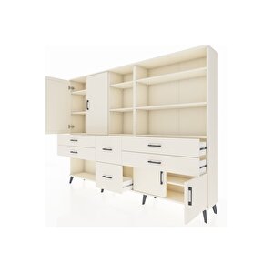 Arges Dolap 10 Raflı 6 Çekmeceli 4 Kapaklı 220x30x163 Aytaşı-aytaşı