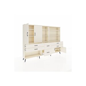 Arges Dolap 10 Raflı 6 Çekmeceli 4 Kapaklı 220x30x163 Aytaşı-aytaşı