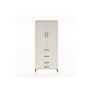 Hyperion Dolap 3 Raflı 4 Çekmeceli 2 Kapaklı 88x44x195 Aytaşı-aytaşı