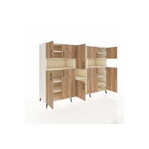 Kronos Dolap 14 Raflı 10 Kapaklı 220x59x163 Aytaşı-çam/aytaşı