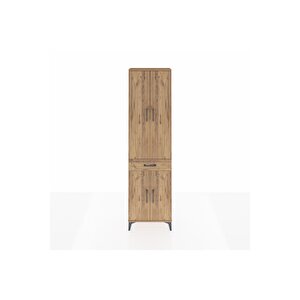 Arges Dolap 4 Raflı Tek Çekmeceli 4 Kapaklı 60x30x221 Çam-çam