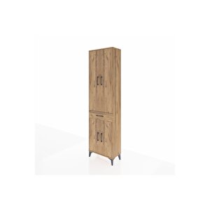 Arges Dolap 4 Raflı Tek Çekmeceli 4 Kapaklı 60x30x221 Çam-çam