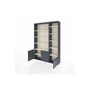 Arges Dolap 10 Raflı 3 Kapaklı 132x30x195 Antrasit-antrasit/aytaşı