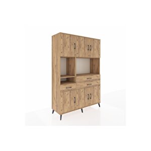 Hyperion Gardrop 9 Raflı 3 Çekmeceli 6 Kapaklı 132x44x195 Çam-çam