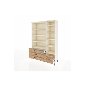 Hyperion Dolap 9 Raflı 4 Çekmeceli  132x44x195 Aytaşı-aytaşı/çam