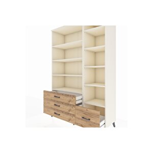 Hyperion Dolap 9 Raflı 4 Çekmeceli  132x44x195 Aytaşı-aytaşı/çam