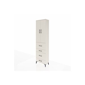 Arges Dolap 3 Raflı 4 Çekmeceli 2 Kapaklı 60x30x221 Aytaşı-aytaşı