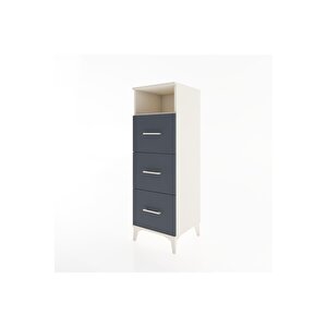 Hyperion Dolap Tek Raflı 3 Çekmeceli 44x44x134 Aytaşı-antrasit