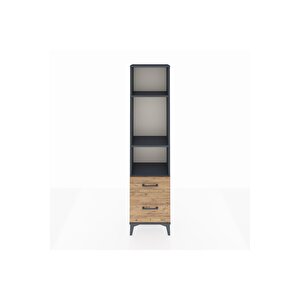 Arges Dolap 3 Raflı 2 Çekmeceli 44x30x182 Antrasit-çam