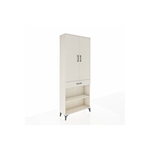 Arges Dolap 4 Raflı Tek Çekmeceli 2 Kapaklı 88x30x221 Aytaşı-aytaşı