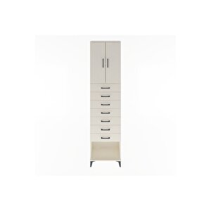 Arges Dolap 2 Raflı 7 Çekmeceli 2 Kapaklı 60x30x243 Aytaşı-aytaşı