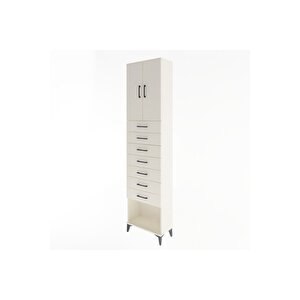 Arges Dolap 2 Raflı 7 Çekmeceli 2 Kapaklı 60x30x243 Aytaşı-aytaşı