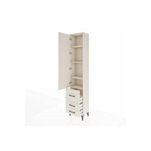 Arges Dolap 4 Raflı 3 Çekmeceli Tek Kapaklı 44x30x221 Aytaşı-aytaşı