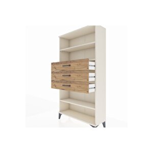 Arges Dolap 3 Raflı 3 Çekmeceli 88x30x163 Aytaşı-çam