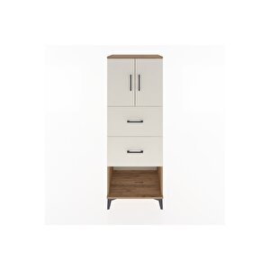 Hyperion Dolap 2 Raflı 2 Çekmeceli 2 Kapaklı 60x44x163 Çam-aytaşı